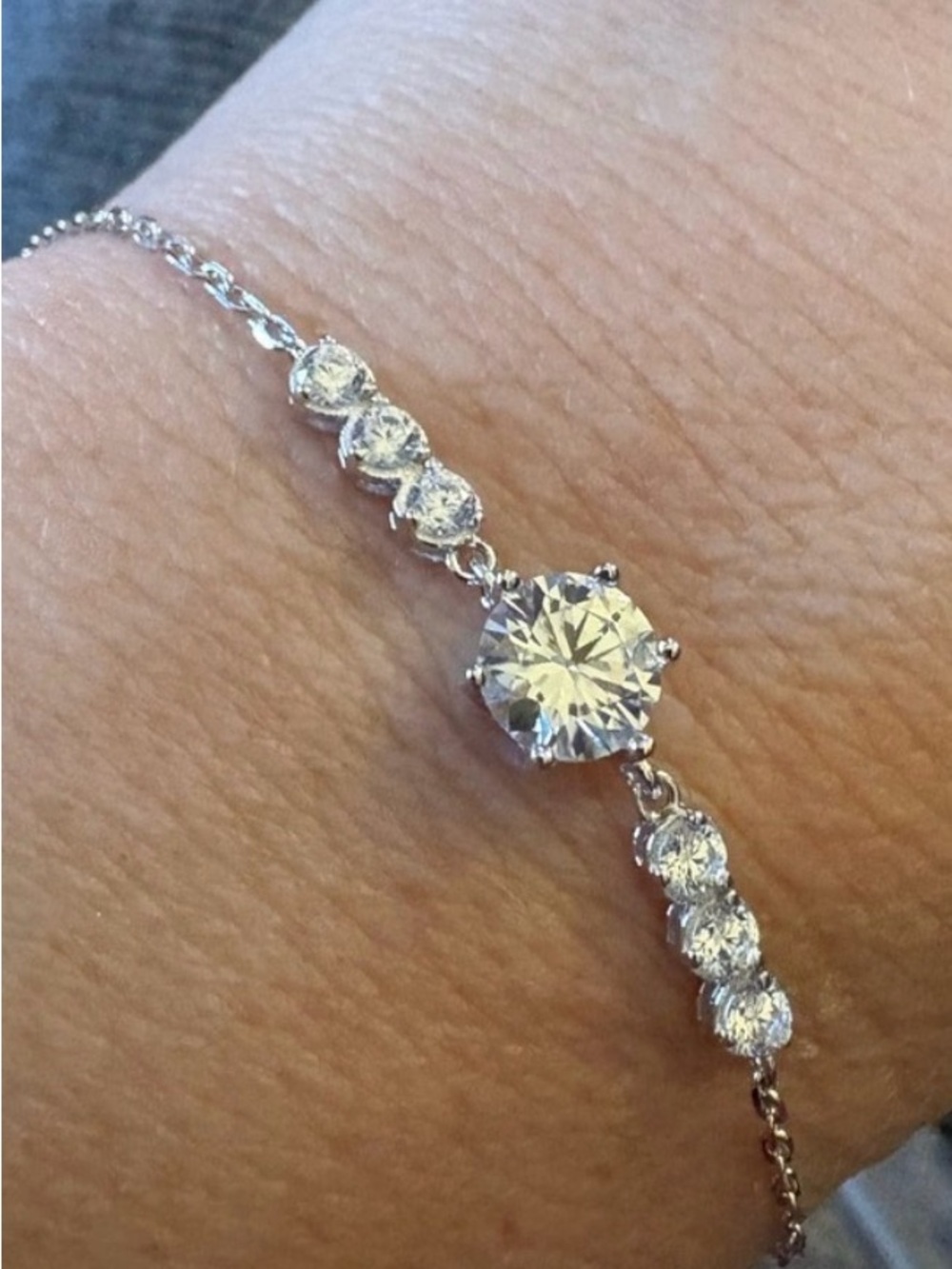 NWT Moissanite Bracelet in Sterling Silver